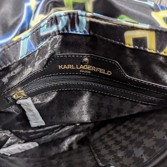 Karl Lagerfeld Neon Graphic Crossbody Bag - Picture 3 of 5